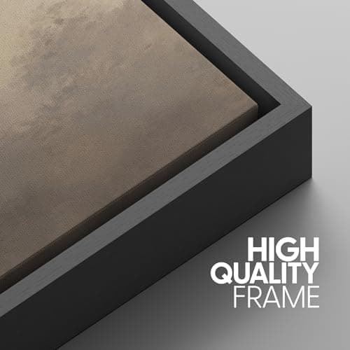 SIGNWIN Framed Canvas Print Wall Art Set Neutral Misty Forest Landscape Earth Tone Illustrations Modern Art Decorative Boho Relax/Zen Nordic for Living Room, Bedroom, Office - 24"x36"x3 Black — view 4