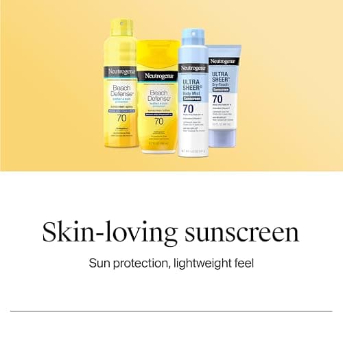 Neutrogena Ultra Sheer Dry Touch Sunscreen Lotion SPF 70 Broad Spectrum UVA UVB Protection Lightweight Water Resistant up to 80 Minutes Oil PABA Oxybenzone Free, 3 fl oz — view 5