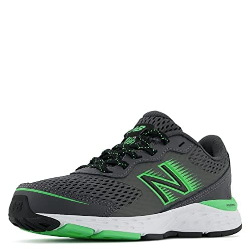 New Balance Kid's 680 V6 Lace-up Running Shoe, Magnet/Vibrant Spring/Black, 11.5 Wide Little Kid — view 8