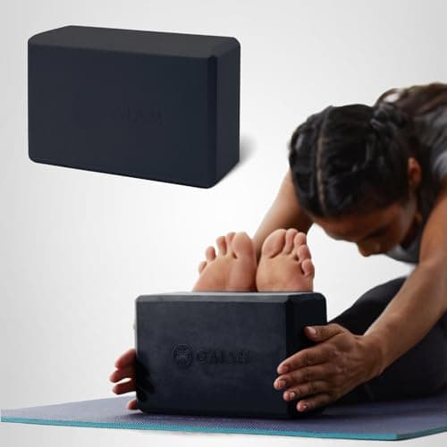 Gaiam Yoga Block - Supportive Latex-Free EVA Foam Soft Non-Slip Surface for Yoga, Pilates, Meditation (Black), 1 EA — view 8