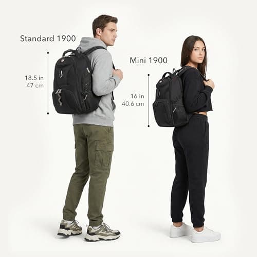 SWISSGEAR 1900 ScanSmart Laptop Backpack, Fits Most 17-Inch Laptops, TSA-Friendly Lay-Flat Design, RFID Protection, and Tablet Pocket, Black, 31L, 18.5-Inch — view 5
