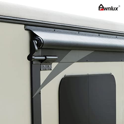 Awnlux Black Modular Slide Topper Awning Slide Out Protection for RVs, Travel Trailers, 5th Wheels, and Motorhomes Slide Out Awning Kit -10'6" (10'1" Fabric) — view 5
