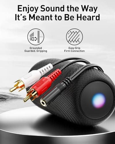 VCE 3.5mm Female to 2 RCA Splitter Male Stereo Audio Y Cable 2-Pack, Gold Plated Adapter Compatible for TV,Smartphones, MP3, Tablets, Speakers,Home Theater (39 inch) — view 3
