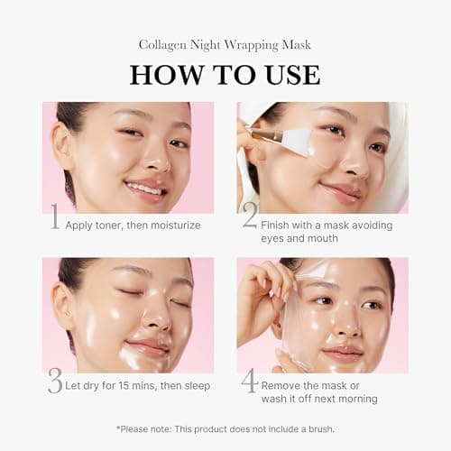medicube Wrapping Mask Collagen Overnight Peel Off Facial Mask | Elasticity & Hydration Care, Reduces Sagging & Dullness | Hydrolyzed Collagen For Glowing Skin | Korean Skin Care, 2.53 fl.oz — view 4