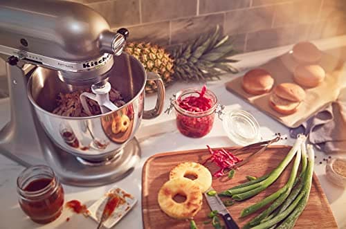 KitchenAid Artisan, 5-Qt Tilt Head Stand Mixer, KSM150PS, Contour Silver — view 2