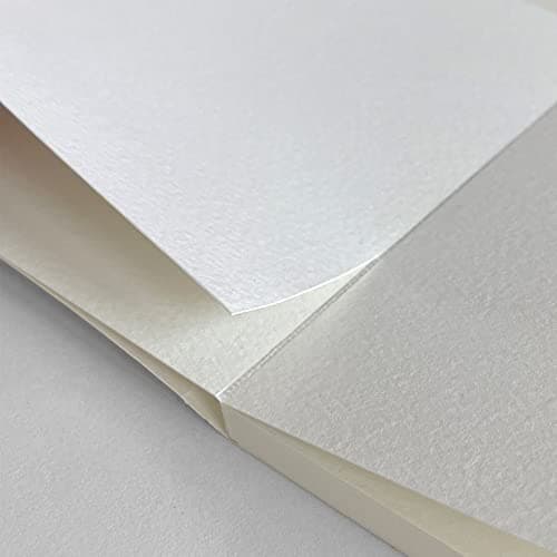 2 Packs Tearable Square 10X10 cm 300gsm Portable Watercolor Paper Pad Journal 40pgs (20 Sheets Front Back 2 Textures) Travel Size for Calligrapher Watercolour Sketch Book Notebook White — view 2