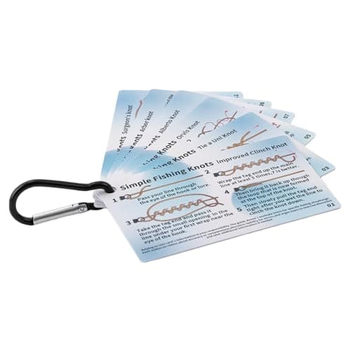 1 Set Fishing Knot Tutorial Knot Guide Cards Including 12 Step by Step Diagrams Practical Design for Outdoor Knots Guide Card — view 2