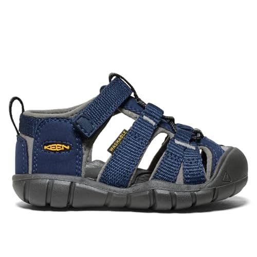 KEEN Unisex-Child Seacamp 2 CNX Closed Toe Sandals, Naval Academy/Drizzle, 7 CA