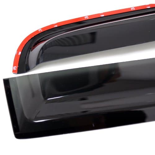 Tuningpros WV-534i in-Channel Window Visor Deflector Rain Guard Dark Smoke 2-pc Set, Compatible with 1997-2003 Ford F-150 Regular Cab