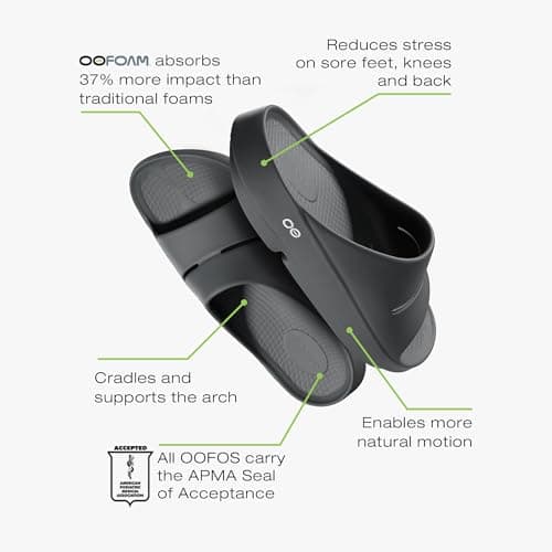 OOFOS OOahh Recovery Slide, Black - Women’s Size 12, Men’s Size 10 — view 5