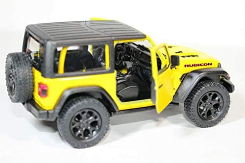 KiNSMART - Jeep Wrangler Rubicon Off Road 4x4 5 inch 1:34 Scale Die Cast Model Replica Toy Car (Yellow Hardtop) — view 6