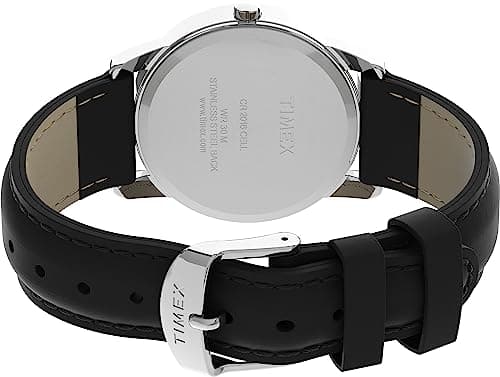 Timex T2H281 Easy Reader 35mm Black Leather Strap Watch — view 3
