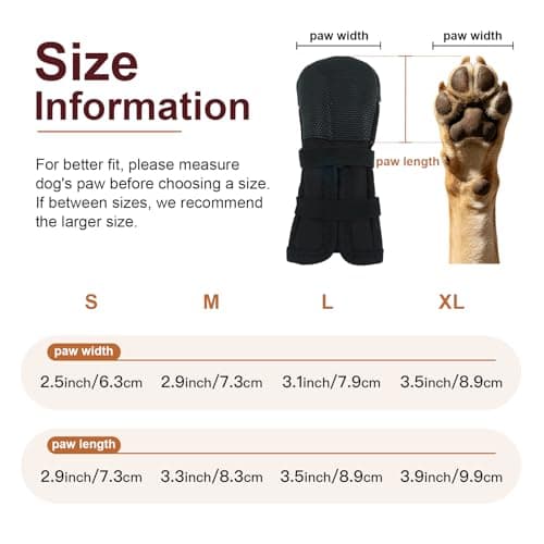 IKIPUKO Dog Boot for Paw Wound Recovery, Anti-Slip Dog Injured Paw Protector, Shoe for Medium Large Dogs, Adjustable Dog Bootie Outdoor to Keep Paw Dry and Clean, Prevent Licking, Dirt and Mud, XL — view 2