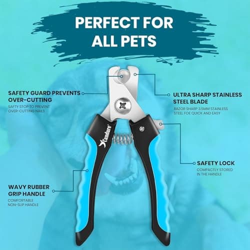 Candure Dog Nail Clippers and Trimmer with Safety Guard to Avoid Over-Cutting Toe Nails- Professional Grooming Razor Edge Blades Pet Nail Clipper with Free Nail File for Small Medium Large Breeds — view 3