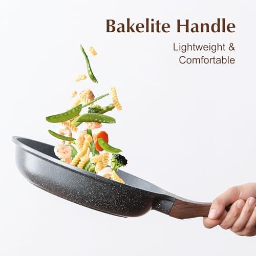 SENSARTE Nonstick Frying Pan Skillet, Swiss Granite Coating Omelette Pan, Healthy Stone Cookware Chef's Pan, PFOA Free (9.5 Inch) — view 5