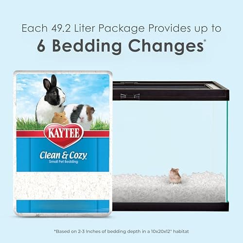 Kaytee Clean & Cozy White Bedding Pet For Guinea Pigs, Rabbits, Hamsters, Gerbils, and Chinchillas, 49.2 Liters
