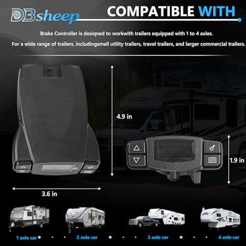 DBsheep 90195 P3 Electric Trailer Brake Controller Replacement Tekonsha 90195 Fits for Ford Gm Chevy Dodge Ram Toyota Jeep SUV Trucks,Universal Proportional Brake Controller — view 2