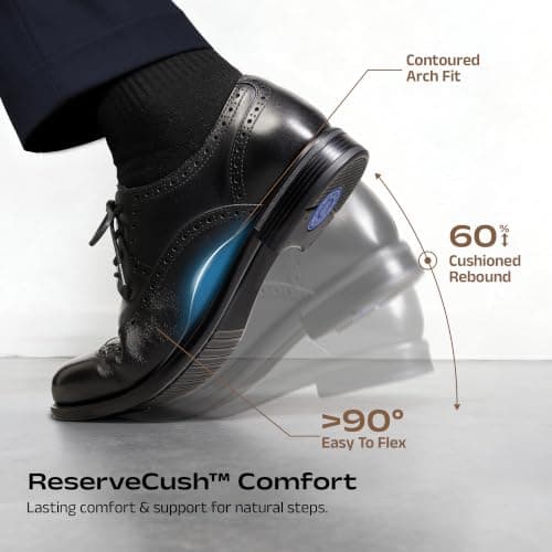 Bruno Marc Men's Brogue Wingtip Oxfords, Full Grain Leather Dress Shoes Flexible Forefoot for Work & Business Comfort Lightweight Lace Classic Formal Shoes,Size 11,Black,SBOX26008M — view 4