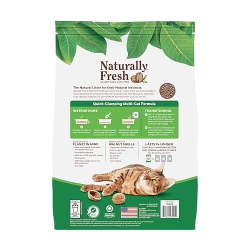 Naturally Fresh Cat Litter Made from Walnut Shells, Quick-Clumping, Unscented, Upcycled, Easy Scooping, Sustainable, 30 Lbs — view 4