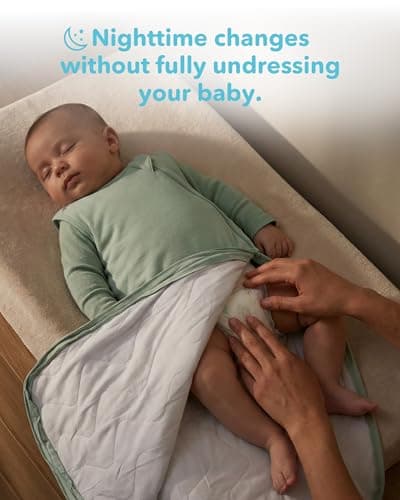 BambooSnug Soft Breathable Sleep Sack 6-12-18 Months, 1.0 TOG Bamboo Viscose Wearable Blanket Baby, Baby Sleeping Bag with 2-Way Zipper, Slate — view 4