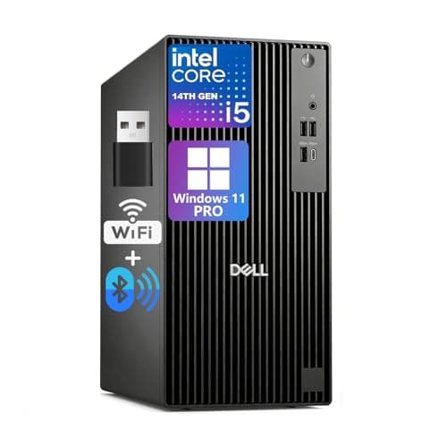 Dell OptiPlex Tower Desktop Computer, 14th Gen Intel 14-Core i5-14500 (Up to 5.0GHz), 8GB DDR5 RAM, 512GB PCIe SSD, Windows 11 Pro Business PC, HDMI, DisplayPort, Type-C, A-tec USB WiFi & Bluetooth
