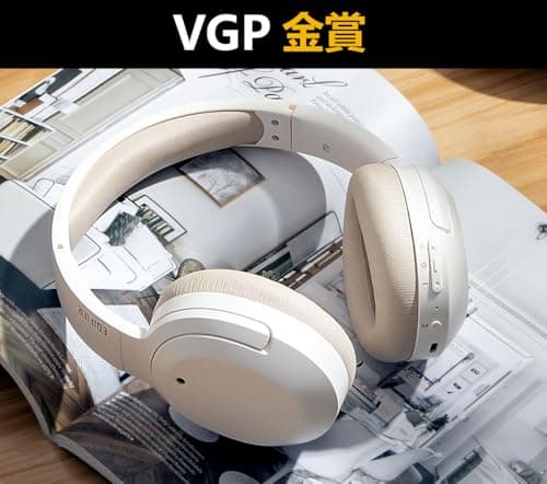 EDIFIER W820NB Plus Active Noise Cancelling Wireless Bluetooth Stereo Headphone Headset 49 Hours Playtime, Bluetooth V5.2, Hi-Res Audio wireless-Ivory