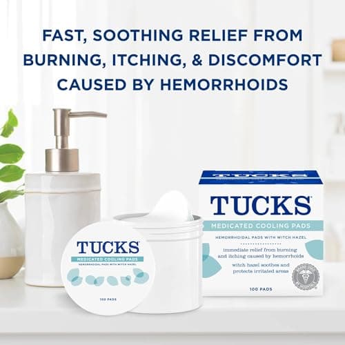 TUCKS Medicated Cooling Pads, 100 Count – Hemorrhoid Pads with Witch Hazel, Cleanses Sensitive Areas, Protects from Irritation, Hemorrhoid Treatment, Medicated Pads Used by Hospitals — view 4