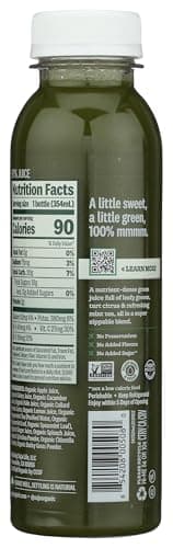 Suja Organic Mighty Dozen, Celery, Cucumber, Kale, Collard Greens, Apple, 12 Fl Oz Bottle
