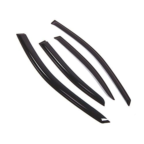 Tuningpros WD2-482 Dark Smoke 4 Pcs Set Window Visor (Outside Mount) Deflector Rain Guard Compatible with 2006-2013 Lexus IS250 IS350