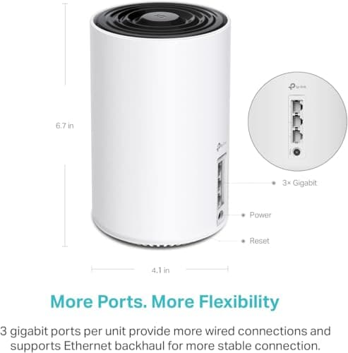TP-Link Deco XE75 AXE5400 Tri-Band WiFi 6E Mesh System - Covers up to 2900 Sq.Ft, Replaces WiFi Router and Extender, AI-Driven Mesh, New 6GHz Band, 1-Pack — view 5