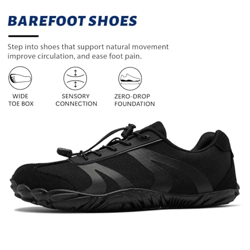 CJROSM Barefoot Shoes Womens Mens,2025 New Casual Sneakers for Women,Zero Drop Wide Toe Box Shoes Men,Non-Slip Breathable&Comfortable Minimalist Trail Running Shoe for Walking Hiking Gym Workout — view 2
