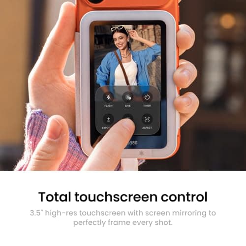 Insta360 Snap Selfie Screen - 4K Magnetic Selfie Monitor Screen for Selfie, Vlogging, Compaitble with iPhone 15/16/17 Pro, Touchscreen Control, Wired Instant Connection — view 3