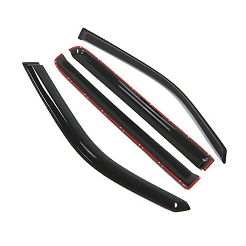 TuningPros Outside Mount Window Vent Visors Rain Guards Compatible with Honda Pilot 2009-2015 | Side Window Wind Deflectors Rain Shields | Black Tinted, 4 Pcs Set, BGWV-242