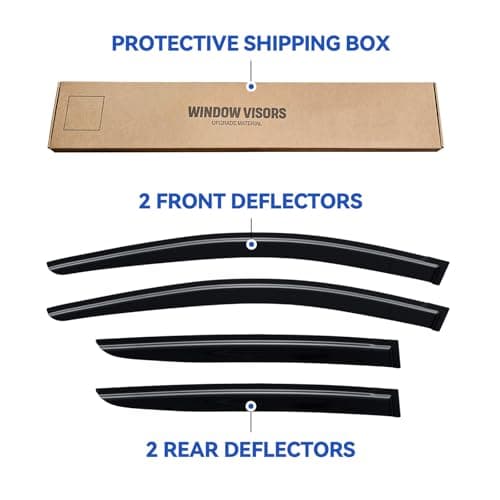 Window Visors Rain Guards for 2024 2025 2026 Crosstrek, Out-Channel Window Vent Wind Deflectors Visors Shades for 24 25 26 Impreza — view 6