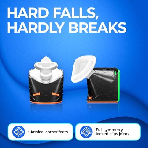GAN 356 R S, 3x3 Speed Cube Stickerless for Kids Teens Beginners Travel Games Holiday Birthday Gifts (Non-Magnetic Version)