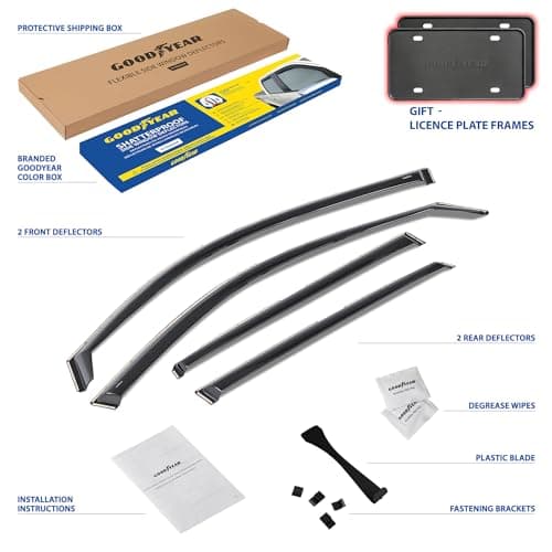 Goodyear Shatterproof in-Channel Window Deflectors for Honda HR-V 2023-2026, Rain Guards, Window Visors for Cars, Vent Deflector, Car Accessories, 4 pcs. - GY007979 — view 5