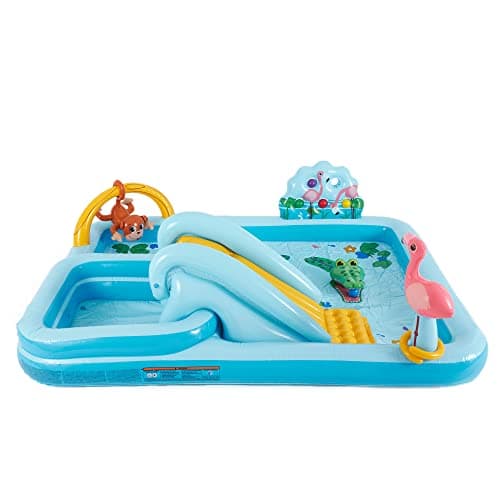 Intex 96" x 78" x 28" Inflatable Jungle Adventure Play Center Spray Kiddie Pool - Backyard Kids Water Slide, Outdoor Blow-Up Splash Pad for Toddlers — view 5