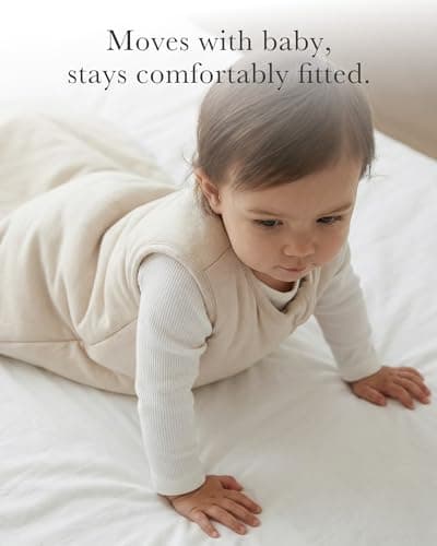 CUDDLEBAMBOO Bamboo Viscose 1.0 Tog Sleep Sack 6-12-18 Months, Soft Breathable Baby Sleeping Bag, Wearable Blanket Baby with 2-Way Zipper, Sage — view 3