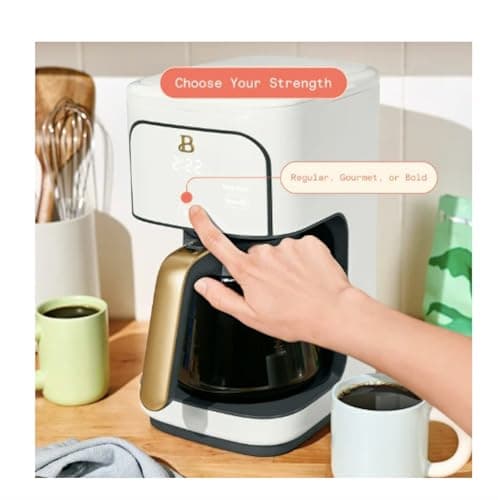 Beautiful 12-Cup Programmable Drip Coffee Maker by Drew Barrymore (White) — view 3
