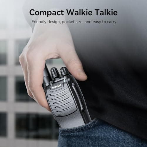 Retevis H777 Walkie Talkies Rechargeable, 2 Way Radios, Portable FRS Two Way Radio, Short Antenna, LED Flashlight, Rugged Walkie-Talkie for Adults Family Outdoor (3 Pack) — view 5