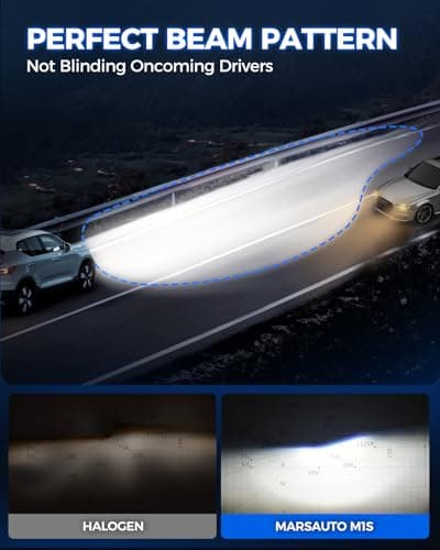 Marsauto H11 H9 H8 LED Headlight Bulbs, 900% Super Bright, Real 1:1 Design LED Bulbs, 6000K Cool White Halogen Replacement, 3 Mins Plug and Play, IP68, Pack of 2 — view 3