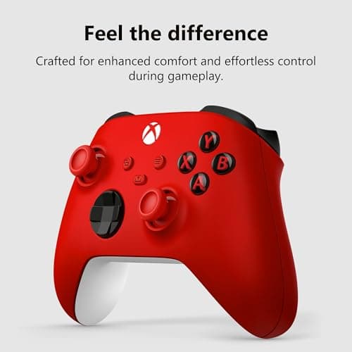 XBOX Wireless Gaming Controller | Pulse Red | Console, PC, & Cloud Devices | Textured Grip | Wireless, Bluetooth, USB-C Connectivity