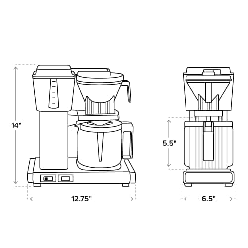 Technivorm Moccamaster 53941 KBGV Select 10-Cup Coffee Maker, Polished Silver, 40 ounce, 1.25l — view 2