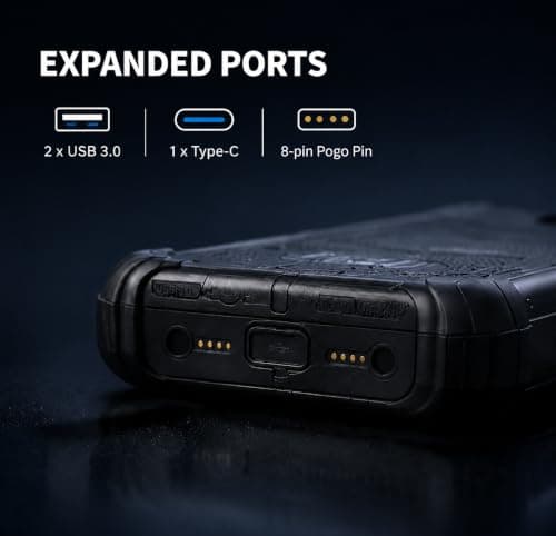 Aonim Rugged Windows 11 Handheld Computer, 6.5 Inch Touchscreen, Intel N150, 8GB RAM 256GB Storage, WiFi 6, 4G LTE, NFC, GPS, IP68 PDA, Optional 1D/2D Barcode Scanner — view 7