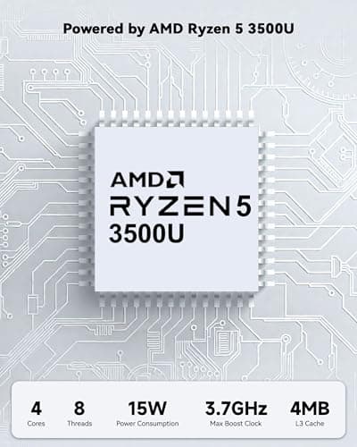 NIMO 15.6'' IPS FHD-Laptop, 8GB RAM 256GB SSD AMD Ryzen 5(Beat i5-1135G7, 4 Cores Up to 3.7GHz) Student Computer with 2 Years Warranty, 65W Type-C, Fingerprint, Backlit Keyboard, BT5.2, Numpad — view 2