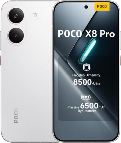 XIAOMI Poco X8 PRO 5G Ai (Compatible with Tmobile Mint Tello & Global) (512GB + 12GB) 6.59" 50MP Gamers Phone NFC Dual sim Unlocked Model 2511FPC34G Liberado (White)