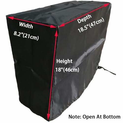 Medium Size CPU Dust Cover, Computer Desktop PC Mid-Tower [Antistatic, Waterproof] Jacket Protector, PC Case, Computer Dust Cover with Adjustable Draw String (8.2W x18.5D x18H) — view 4