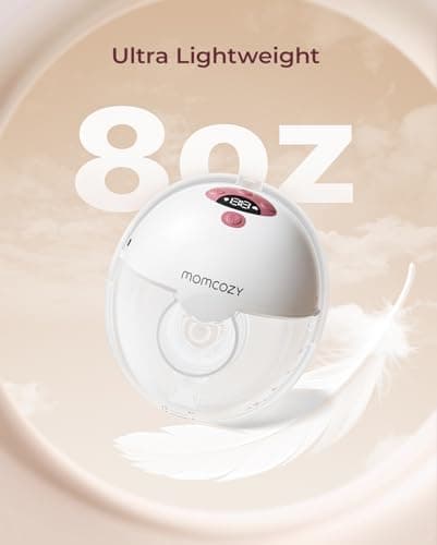 Momcozy M5 Lite Hands-Free Wearable Breast Pump, DoubleFit Flange for Baby-Like Comfort, 3 Modes & 9 Suction Levels, No Flange Insert or Hard Carry Case, 24mm, 2-Pack, Cozy Red — view 4