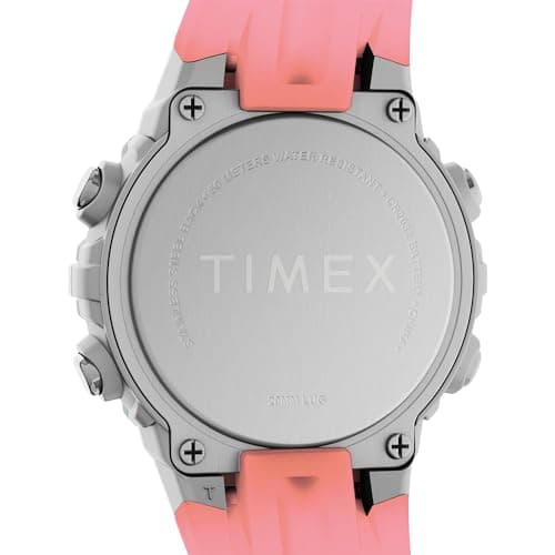 Timex Men's Digital 33mm Watch - Pink Strap Digital Dial Silver-Tone Case — view 3