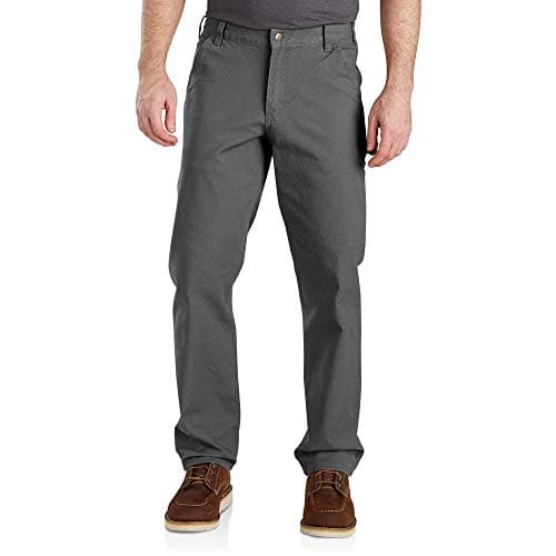 Carhartt Men's 103279 Rugged Flex® Relaxed Fit Duck Utility Work Pant, Gravel, 33W x 34L